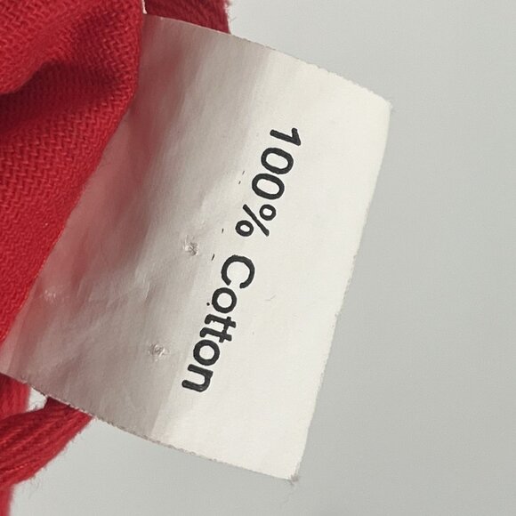 Penelope Gazin Jumpsuit Red Cotton Boliersuit Coveralls Yes No Sz Meduim - Picture 5 of 5